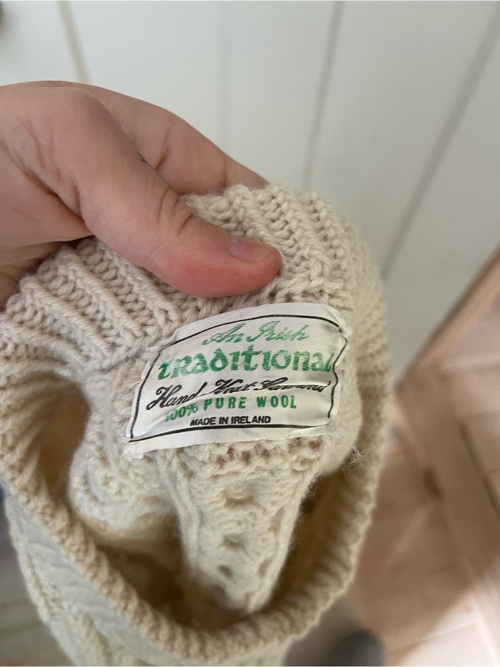 Classic Cable Knit Sweater - Cream - Picture 3 of 8